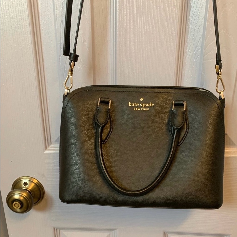 Kate spade black small satchel darcy crossbody like new